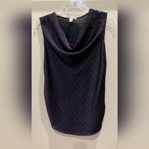 Purple Sleeveless Cowl Neck Top